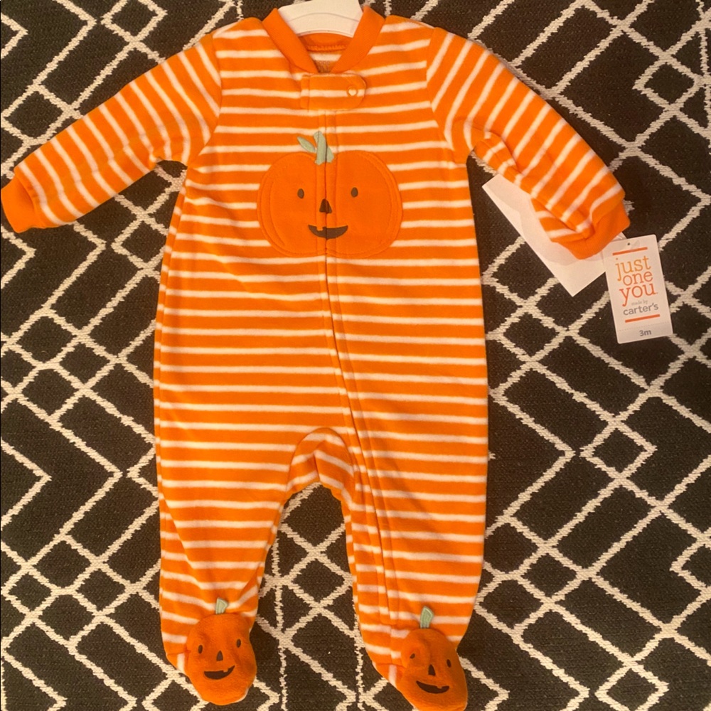 Just One You by Carter’s - Pumpkin Footie Onesie